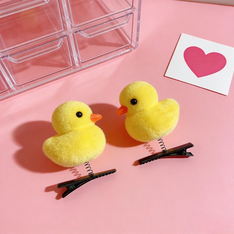 Photography Duck - مشبك شعر على شكل بطة صفراء