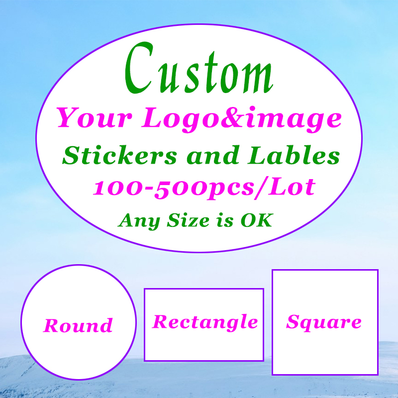 Photography Logo - 500-100 قطعة ملصقات مخصصة شعار مخصص