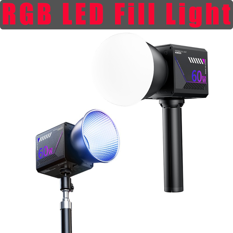 Photography Natural Lighting - ضوء فيديو RGB بقوة 60 واط،