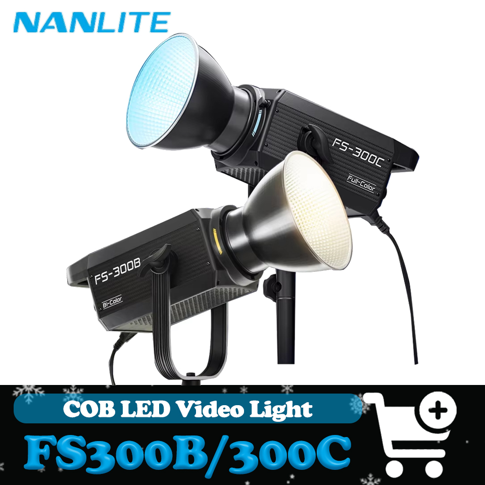 Strobe Light Studio - Nanlite FS-300C FS-300B ضوء الفيديو 2700K