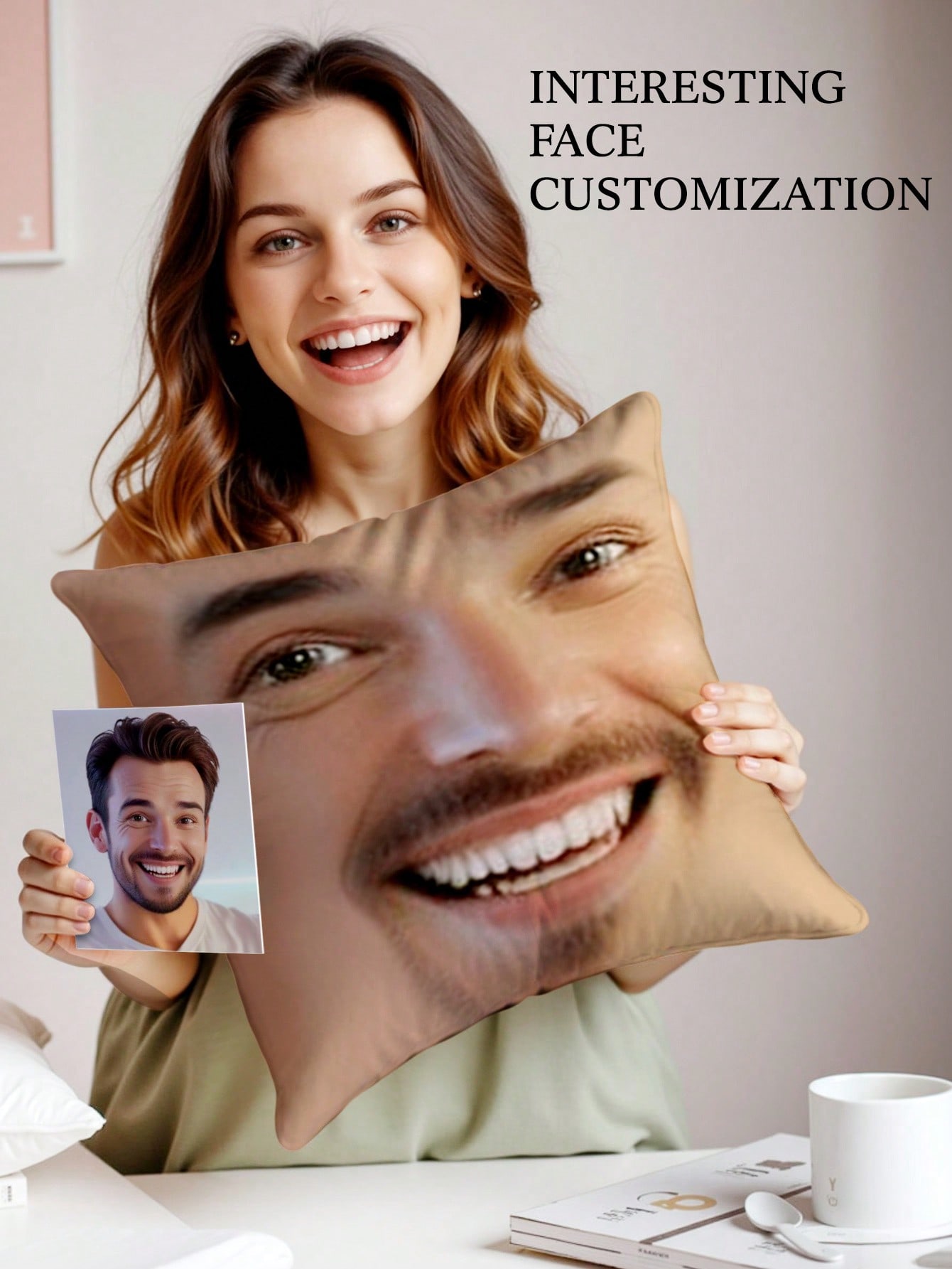 وسادة مربعة مخصصة بصورة شخصية، - مراجعة Photography Ideas وسعره