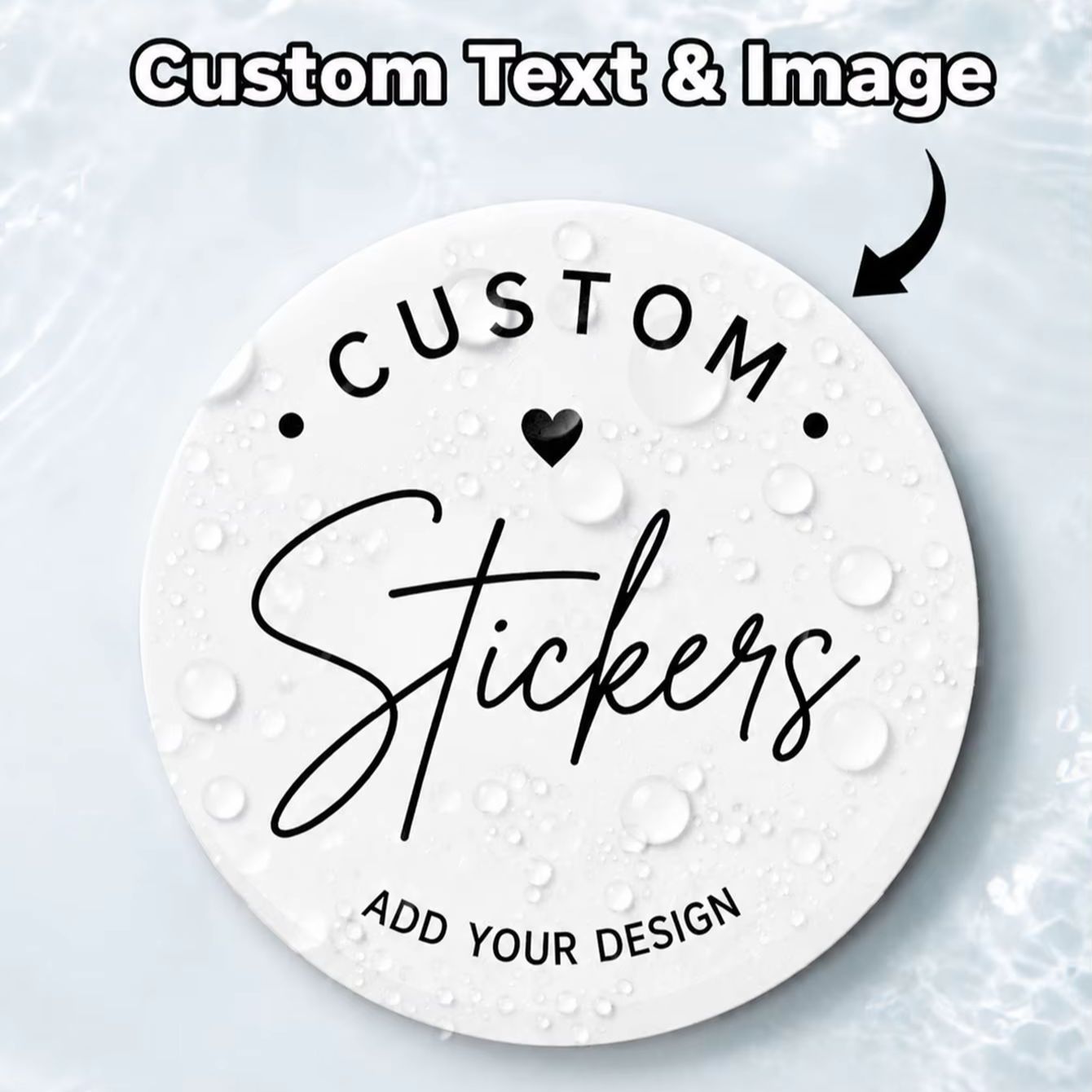 1/50/100 قطعة ملصقات دائرية مخ - مراجعة Photography Logo وسعره