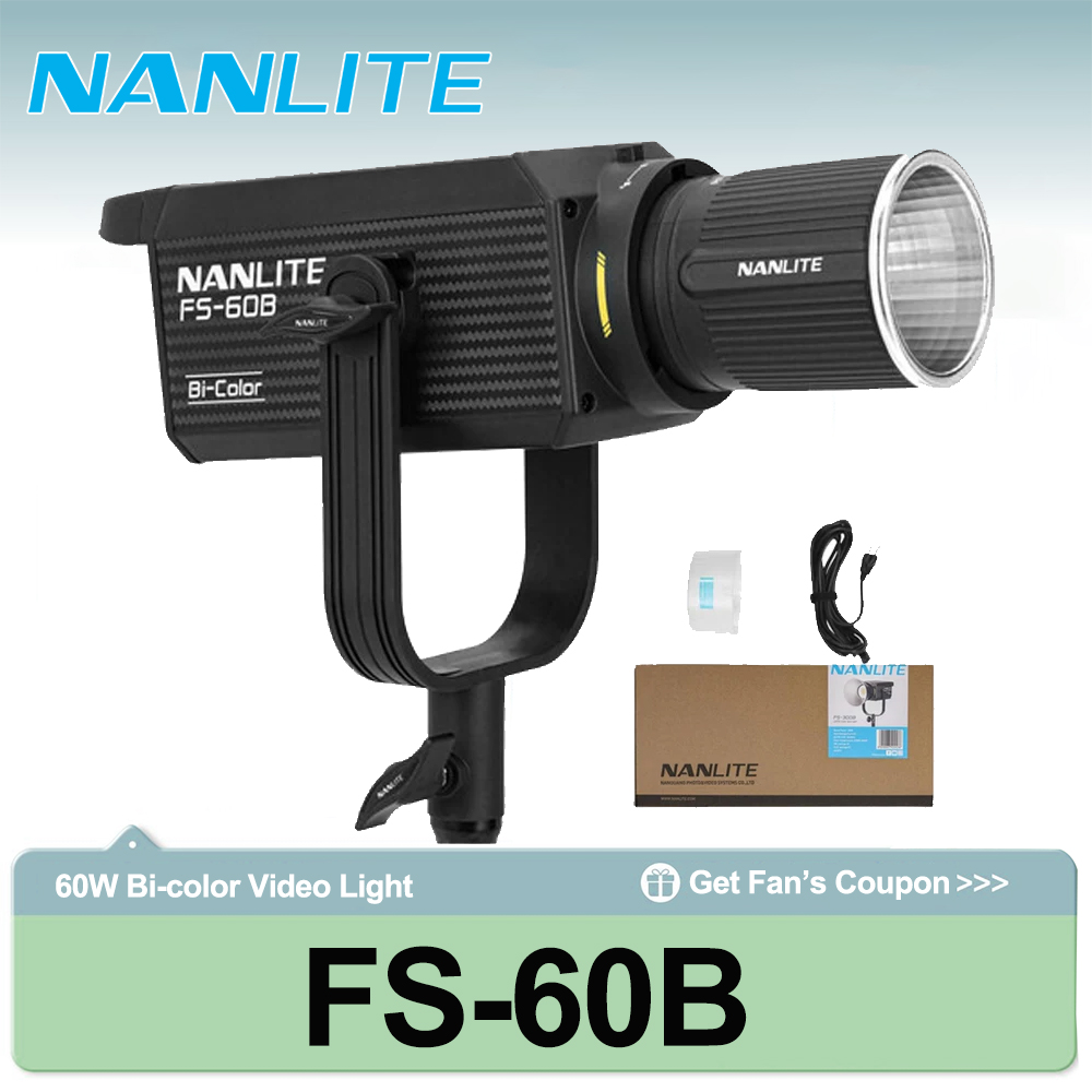 ضوء تصوير نانلايت FS-60B بقوة  - مراجعة Strobe Light Studio وسعره