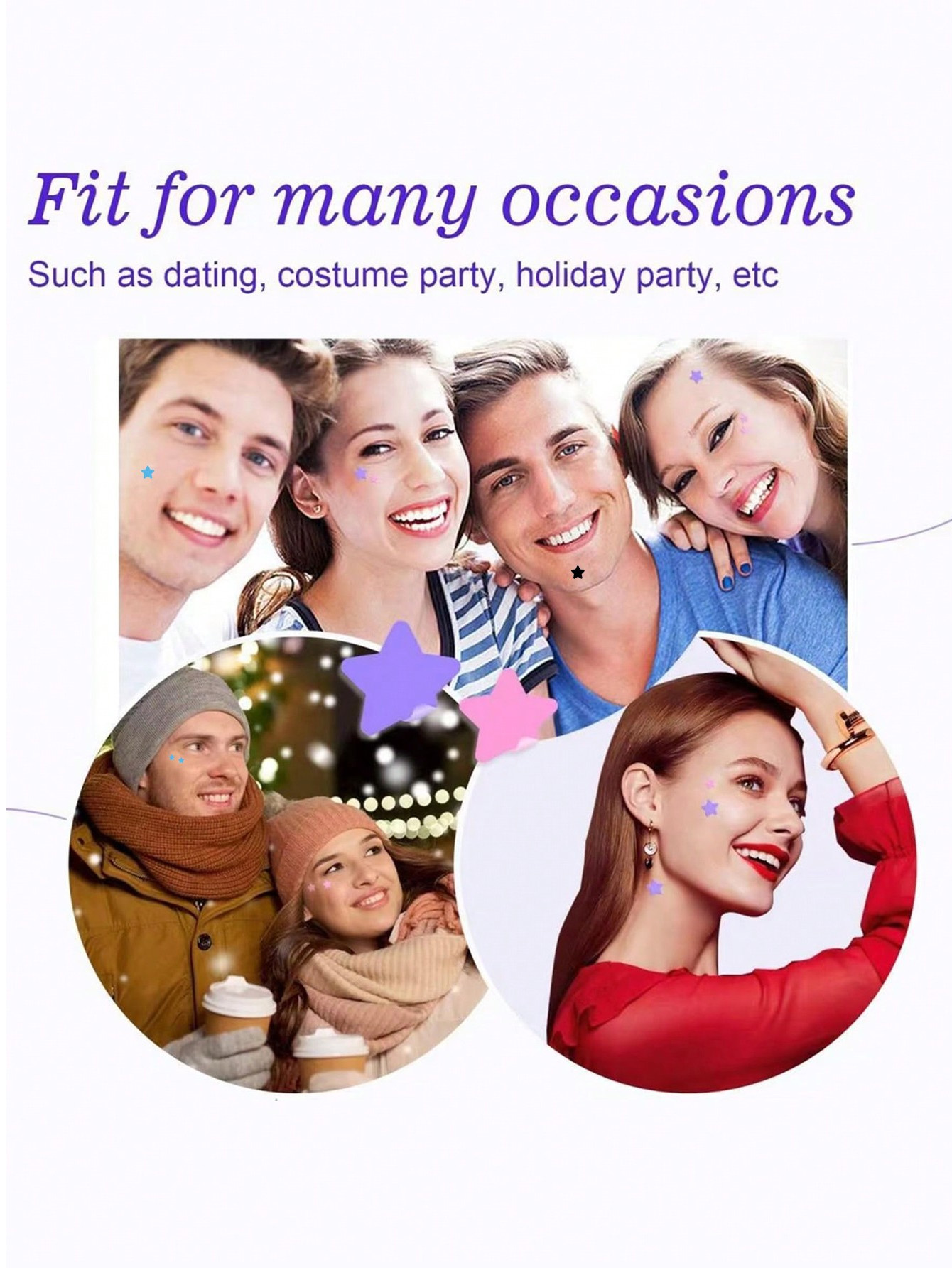 240 قطعة/ملصقات وجه على شكل نج - مراجعة Photography Ideas وسعره