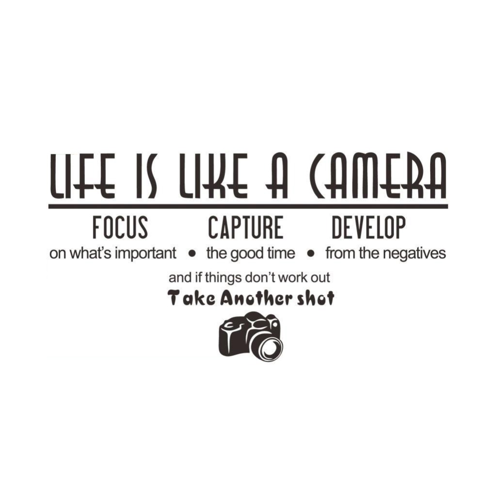 ملصقات جدارية من الفينيل PVC م - مراجعة Photography Quotes وسعره